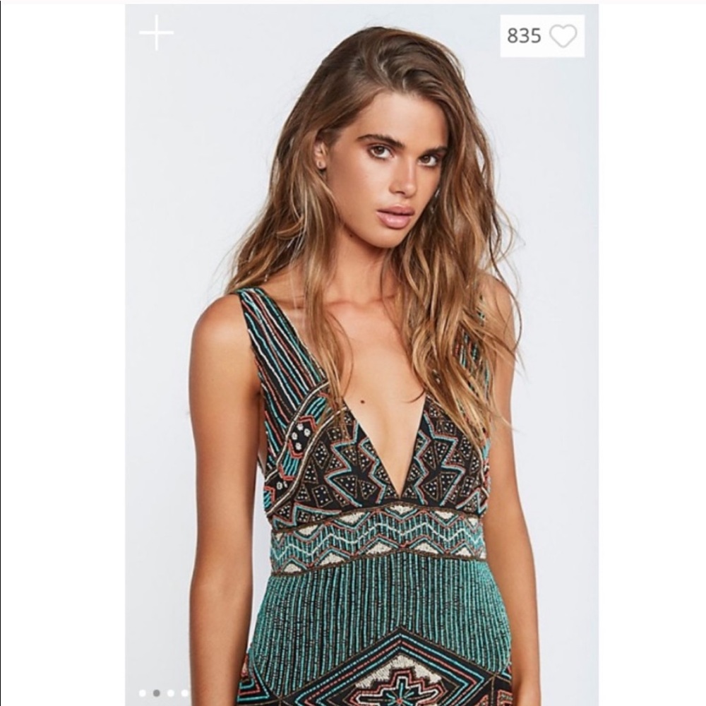 Free People Maya Beaded Mini Dress - Picture 2 of 4